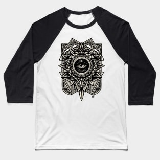 Sacred Geometry Seraphim Star Mandala White Baseball T-Shirt